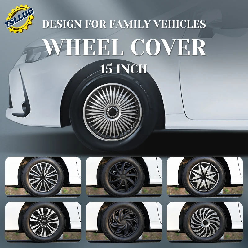 Enjoliveur de roue en fer et acier de 15 pouces, couvercle de roue de remplacement R15, couvercle de jante, accessoires extérieurs, voiture camion SUV-lot de 4