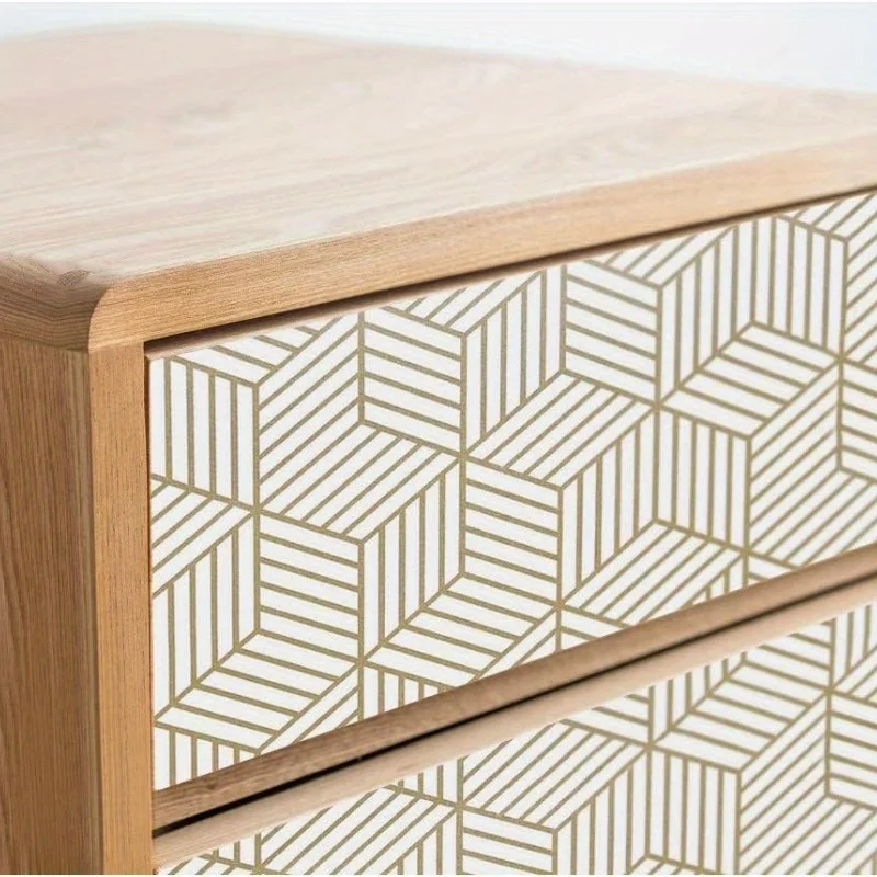 1 Roll Geometric Pattern Contact Paper Peel & Stick Wallpaper Waterproof Oil Resistant for Kitchen Countertop Cabinet Drawer