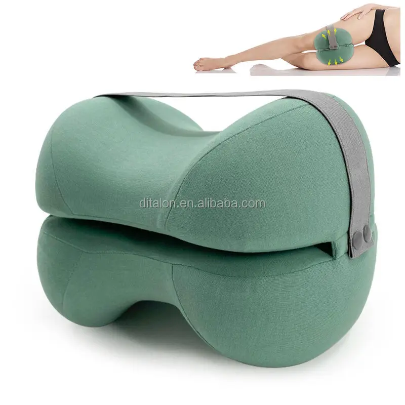 Cooling Ice Knee Pillow for Sleeping Memory Foam Ergonomic for Side Sleeping Thigh Support Lower Back Pain Relief Breathable