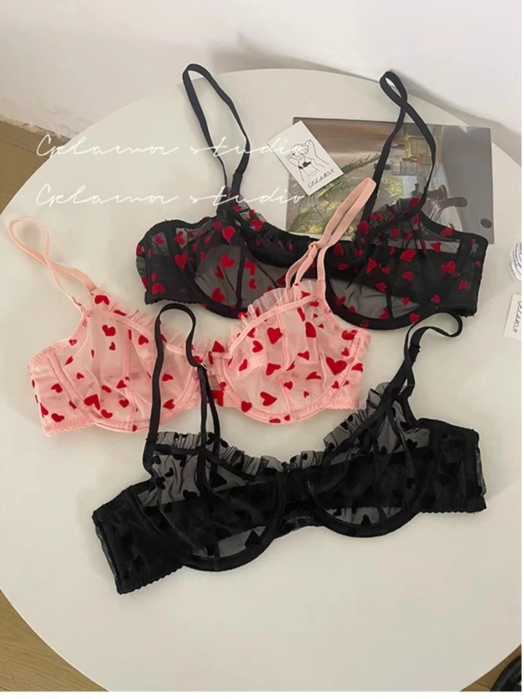 Everyday French Lace Bra Set Wireless Small Bust Support Anti Sagging Lightly Lined Comfort Sensual Lingerie For S-XL AB MOYISU