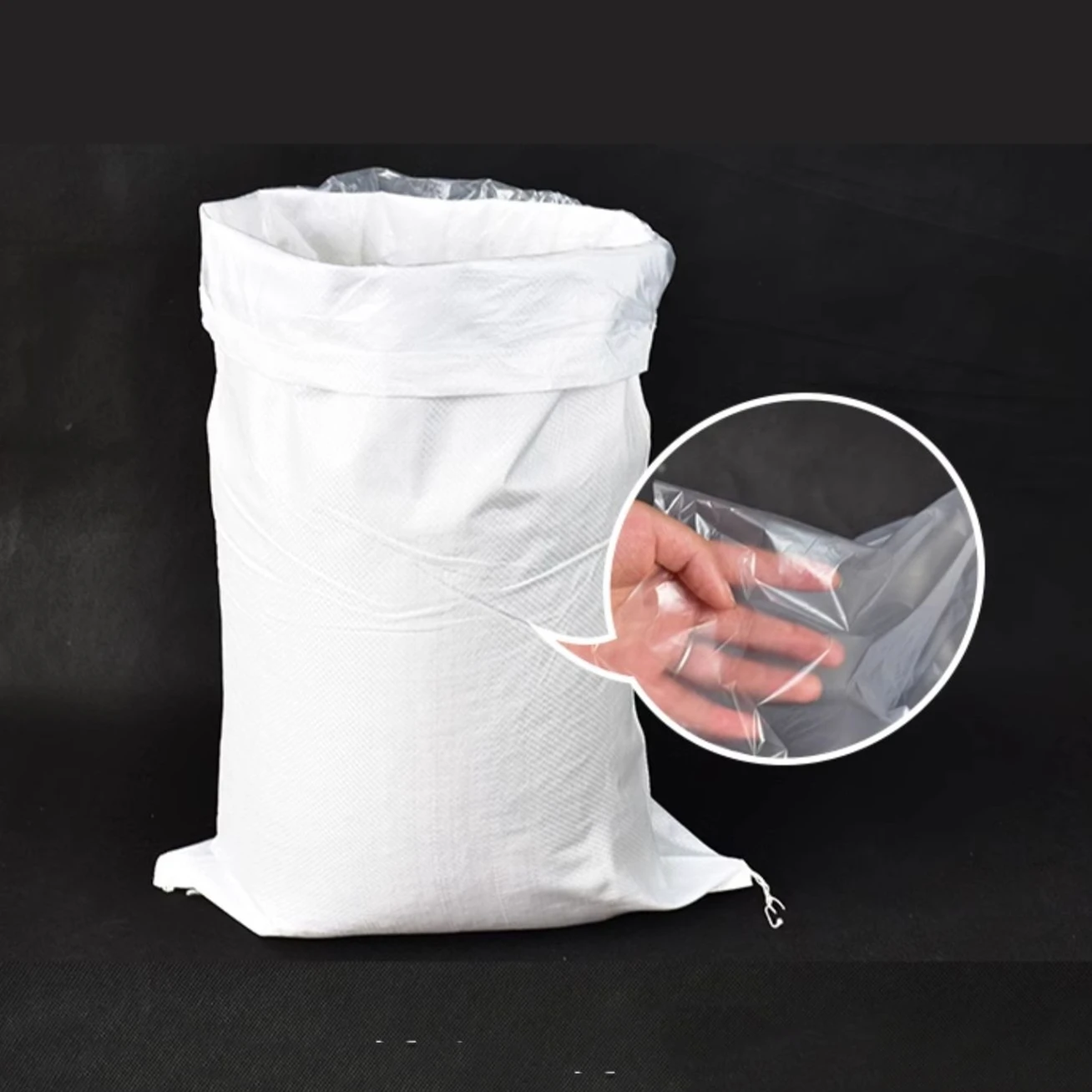 Double Layer Waterproof Inner Liner Woven Bag Moisture-proof Package Logistics Transport Bag Corn Flour Foodstuff Packing Bags