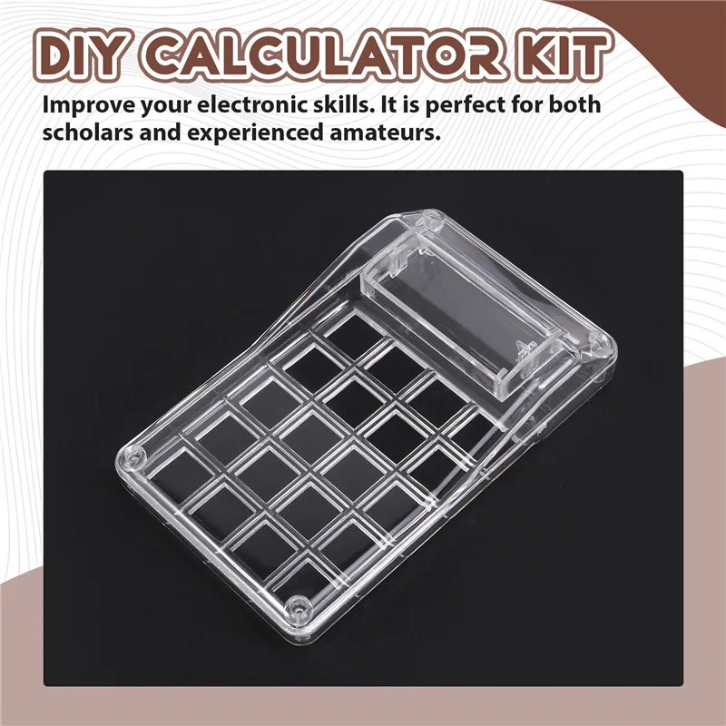 

ABKN-Easy Assembly DIY Calculator Kit With LED Screen And Soldered SMD For Battery-Operated Projects