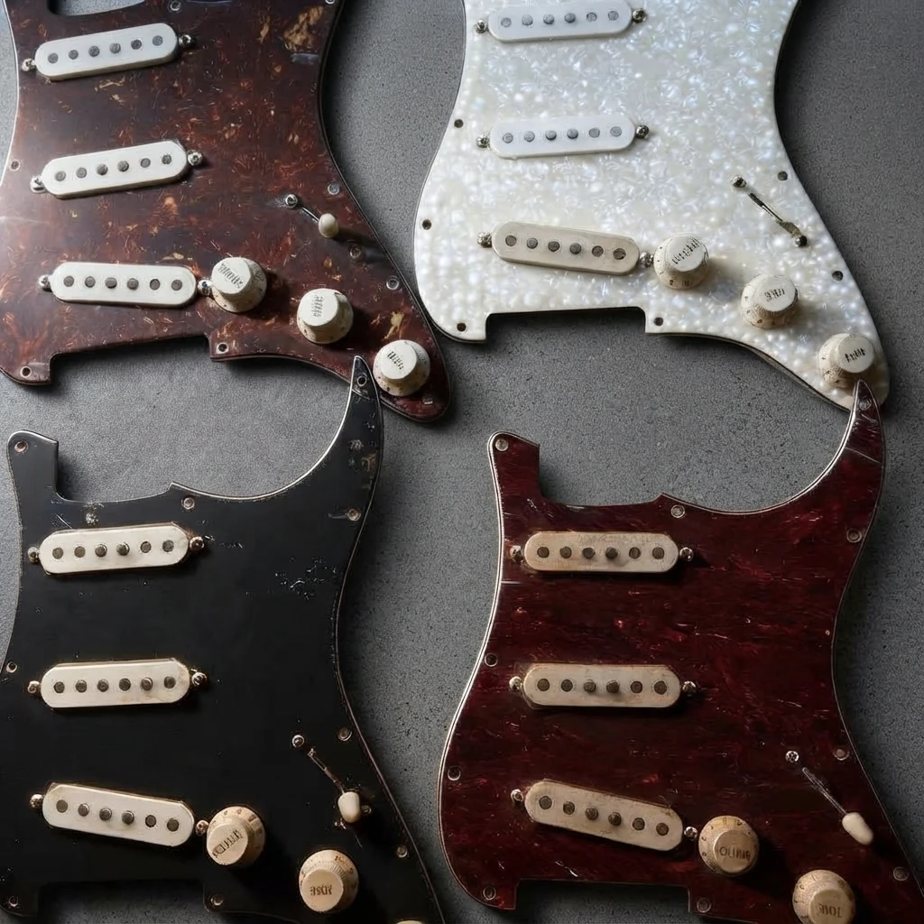 1969 Vintage Loaded Pickguard, 3 Single Coil Pickups, Alnico 5 Magnets, Prewired 5-Way Switch, for ST Style Electric Guitars