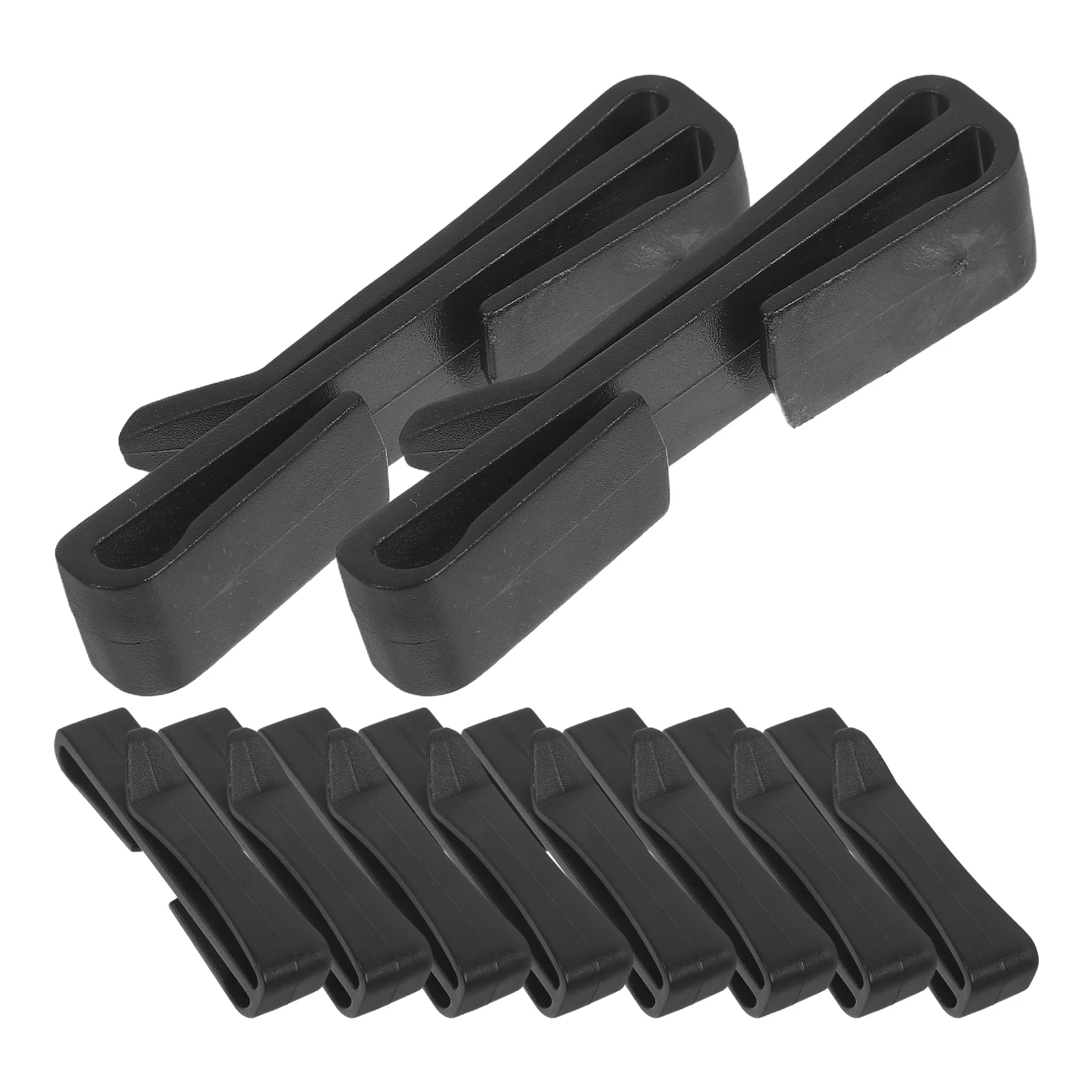 

10 pcs Webbing Buckles Strap Keeper Belt Clips Outdoor Hunting Accessories Strong Plastic Smooth Design Flexibility Easy Fasten