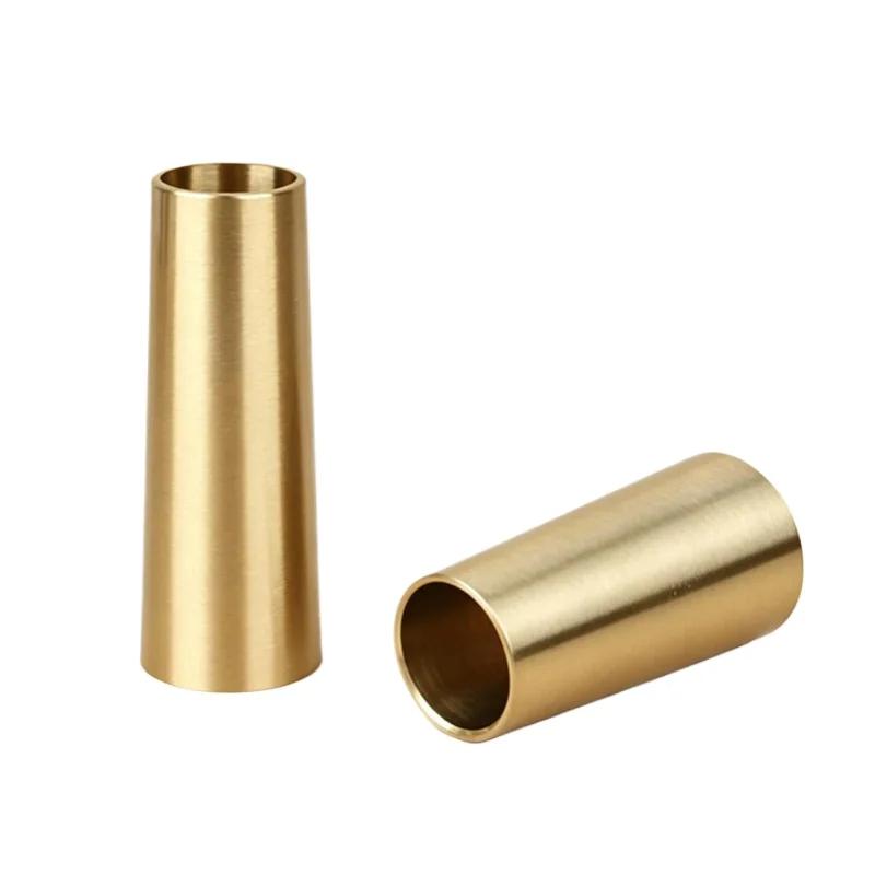 4PCS Tapered Leg Covers Brass Furniture Leg Covers 28mm~55mm Non-sealed Chair Table Leg Protectors Tapered Through Hole Covers 3