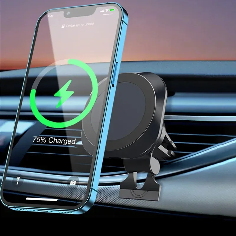 30W Magnetic Wireless Chargers Car Air Vent Stand Phone Holder Fast Charging Station For iPhone 12 13 14 15 Pro Max Mini Macsaf