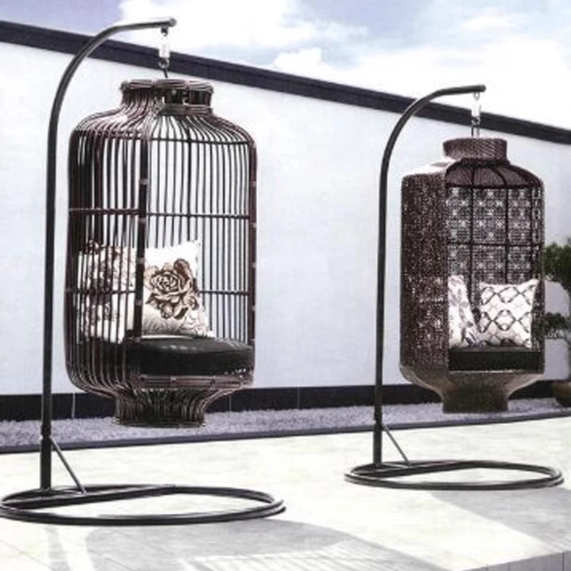 Hanging Basket Rattan Chair Cradle Chair Outdoor Hanging Birdcage Chair