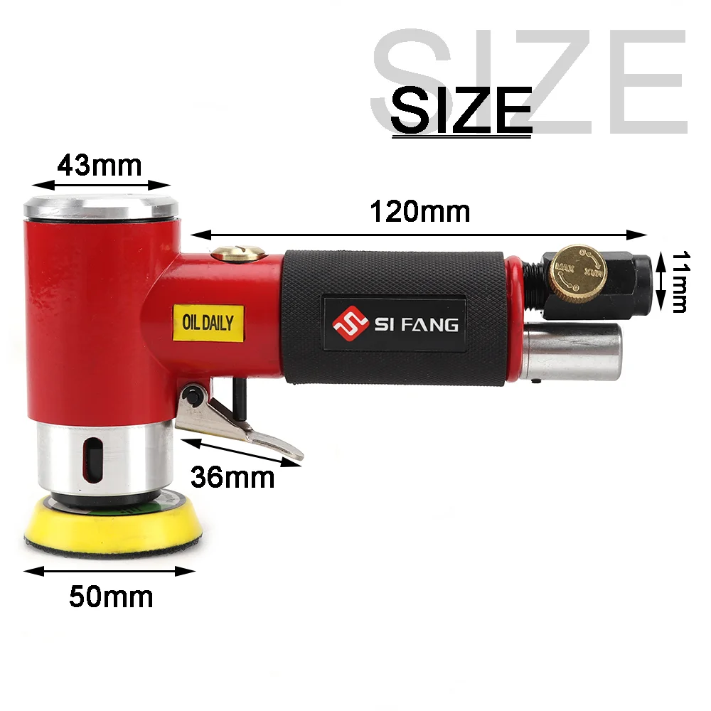 Mini Orbital Air Sander Polisher 90 Degree Handheld Pneumatic Polishing Grinder With Polishing Pad Sponge Disc F Auto Body Work - view 2