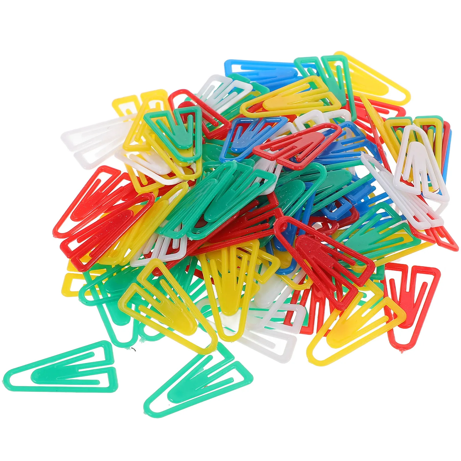 100Pcs Exquisite Triangle Paper Clips Colored Small Multi-Function Clips for Office Documents School Notes Photos Memos Tickets