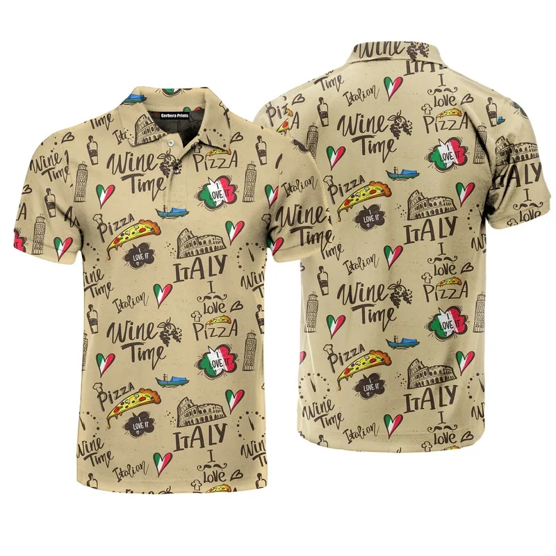Men's Colorful Polo Shirt Street Casual Short Sleeve Women Summer 3d Print Buttons Tops Personalized 3D Print Lapel Men Clothing