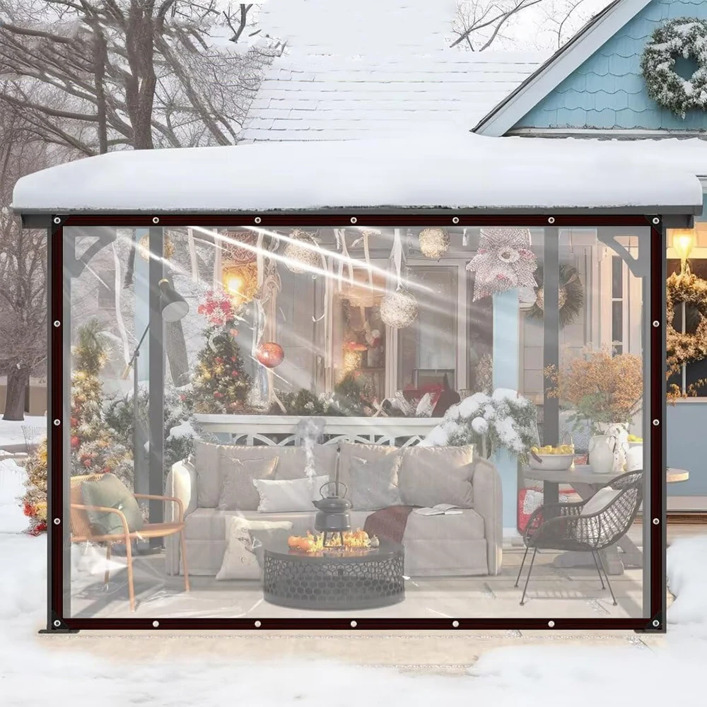 

1pcs Transparent Rainproof Cloth Flower Breeding Insulation Plastic Cloth Balcony Rainproof Transparent Tarpaulin