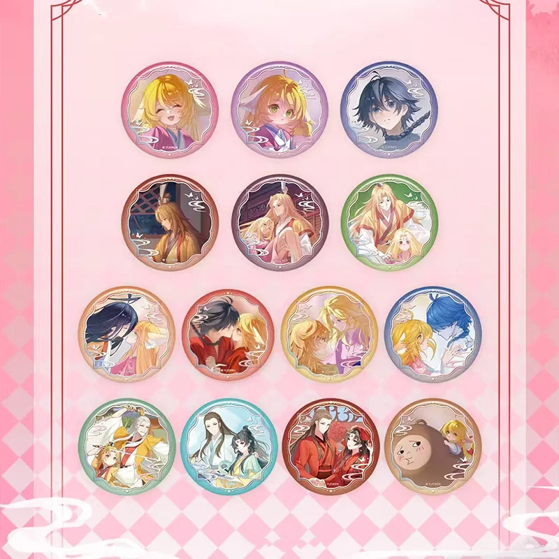 

Fox Spirit Matchmaker Blind Box Iron Badge Cosplay Decoration Anime Accessories Bag Pendant Peripheral Badge Children's Gift