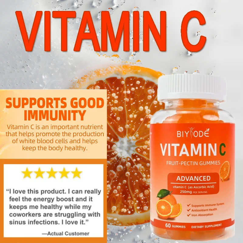 

1 бутылка витамина С, жевательные конфеты, способствующие впитыванию железа, питательные вещества, повышают иммунитет, укрепляет кости, здоровое питание