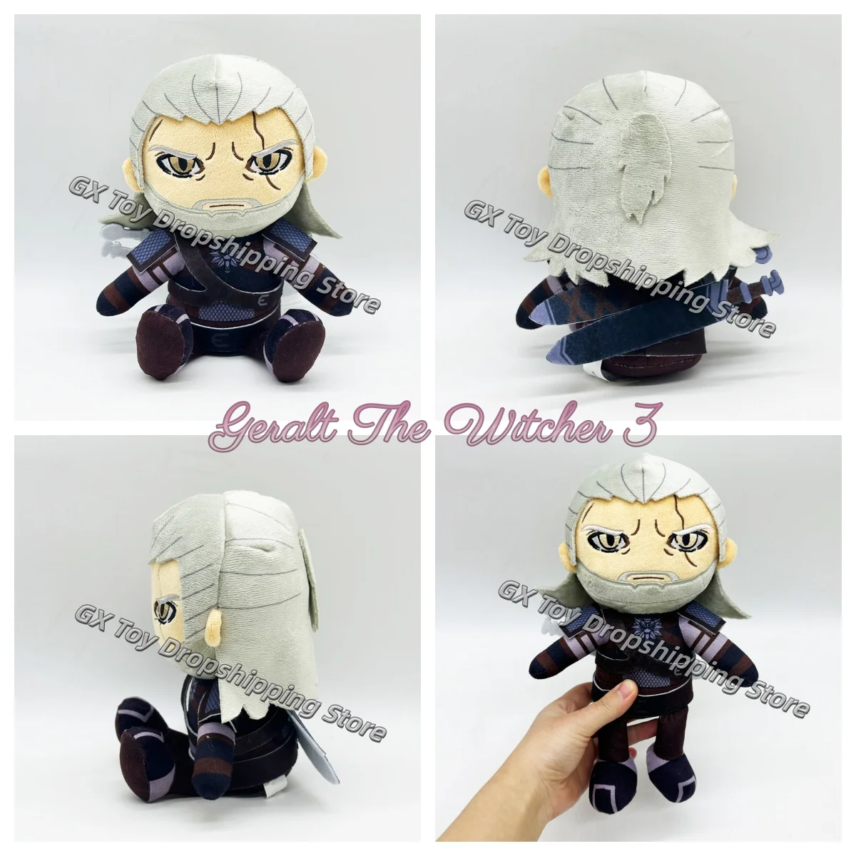 Geralt The Witcher 3 Wild Hunt دمى قطيفة دمية قطنية ملحقات أنيمي دمية ناعمة لعبة تزيين الغرفة اللطيفة هدايا الهالوين للأطفال