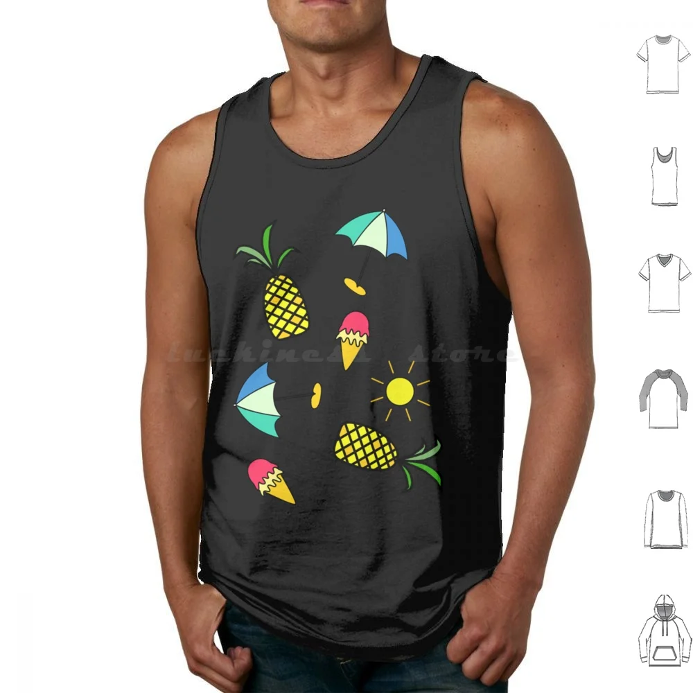 All About Summer Classic Tank Tops Vest Sleeveless All About Summer Funny Black Cat Personal Servant Lover Hilarious Great