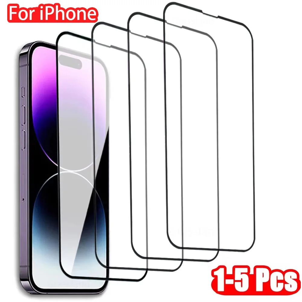 

9D Screen Protector Tempered Glass for iPhone 11 16 13 12 14 15 Pro Max 6 6S 7 8 Plus XR X XS Max SE 2022 2020 Protective Glass