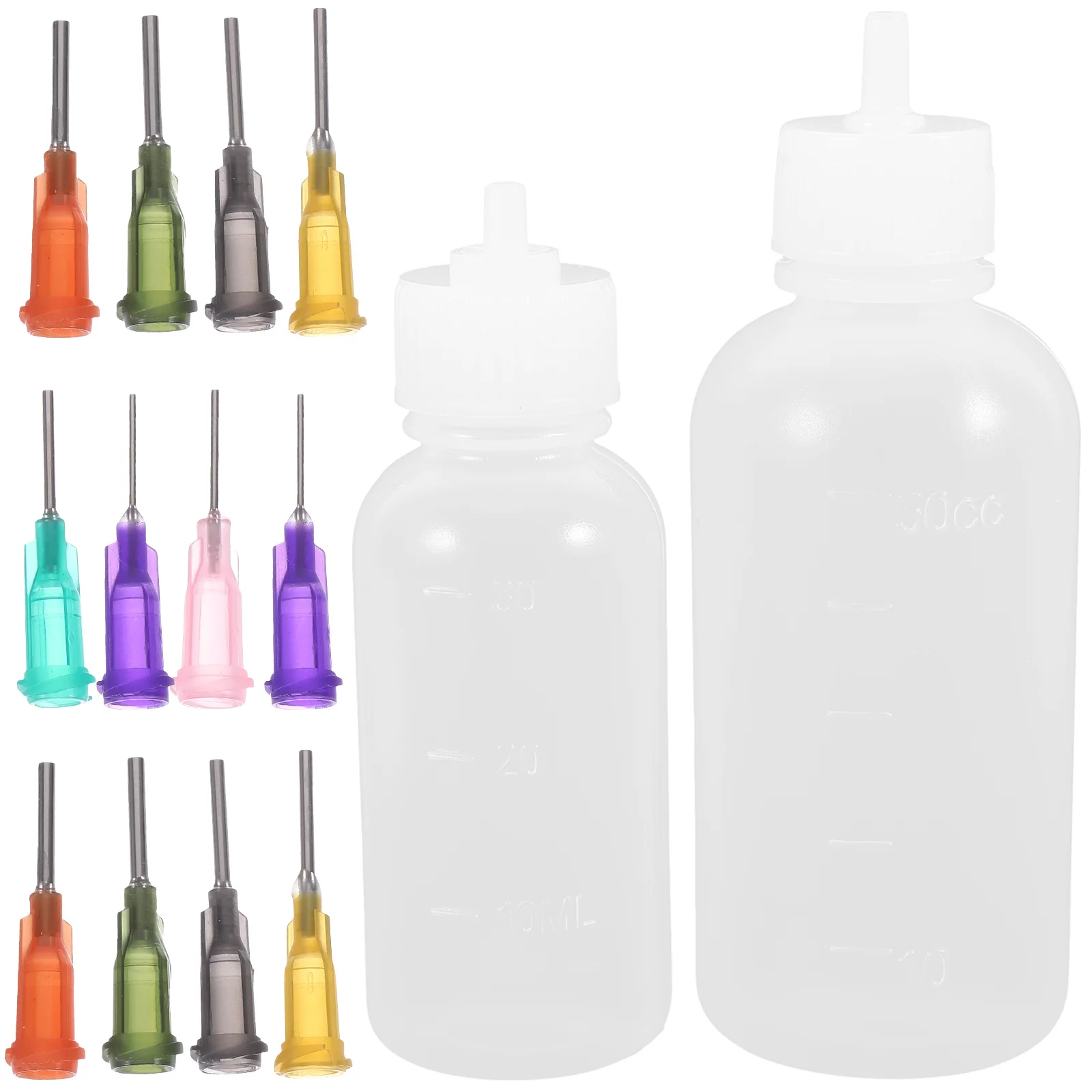 Clay Soft Pottery Making Precision Applicator Glaze Squeeze Bottle Glazing Tool (4 Bottles + 40 Needles) Tips for Plastic