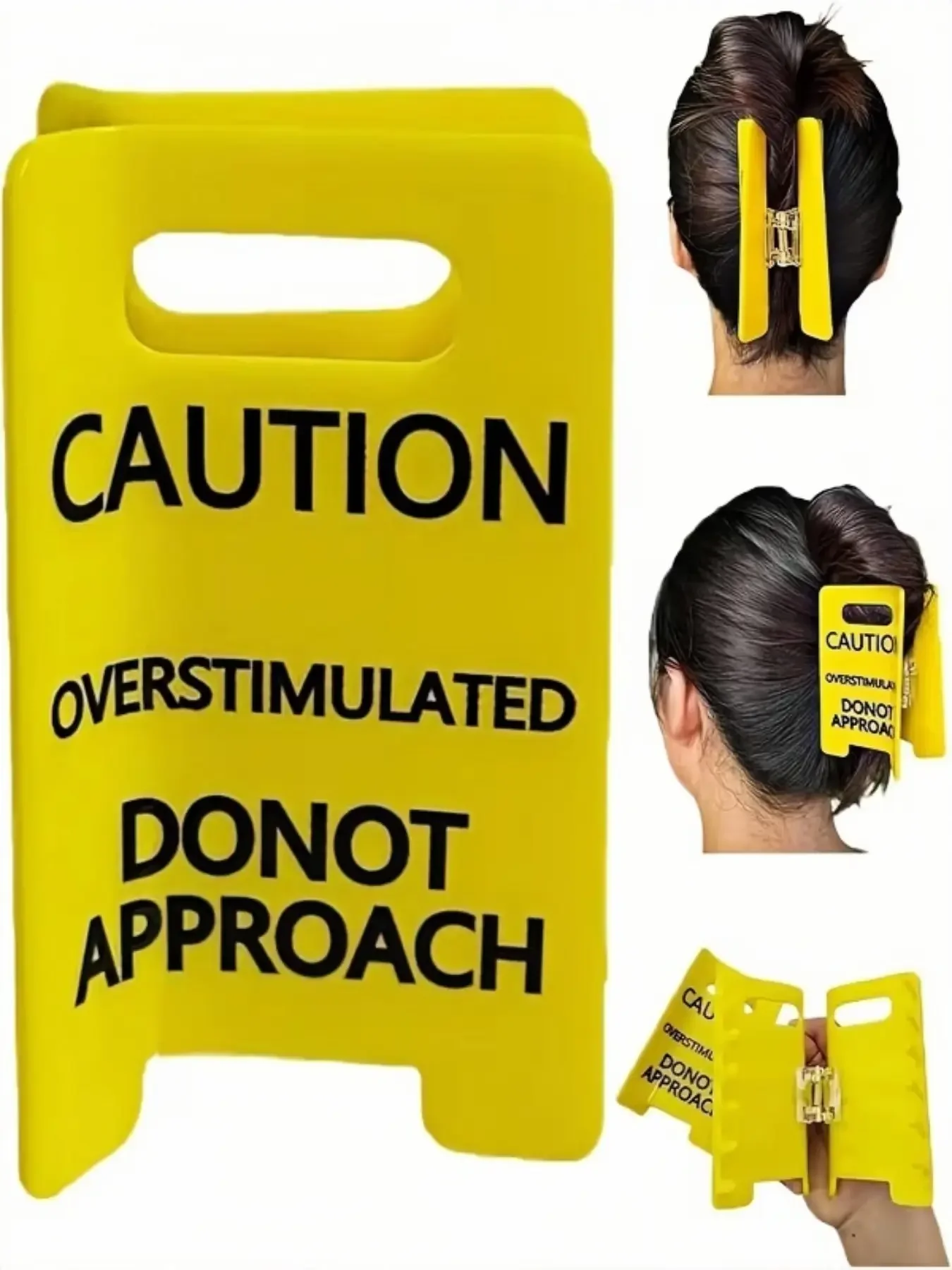 

Funny Warning Hair Clip, 'please Do Not Approach' Emotion Accessory, Novelty Stress Relief Headband, Daily Office Party Gift