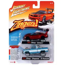 Johnny Lightning 1/64 JL A 2011 Camaro Red 1973 10 Feetside Blue Release 4 Zinger Die-cast Alloy Car Model Collection