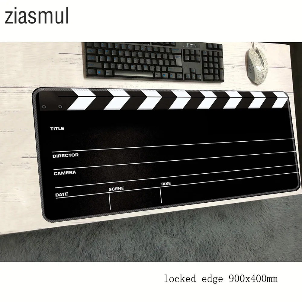 

Movie Clapperboard mouse pads New arrival 900x400x3mm pad to mouse notbook mousepad thick gaming padmouse gamer to hot mouse mat