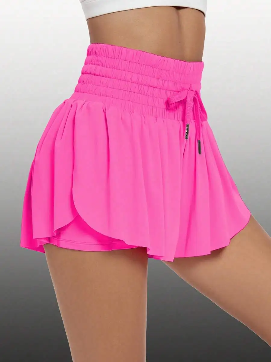 

High Waisted Flowy Athletic Skort For Women Gym Yoga Running Tennis Golf Workout Shorts