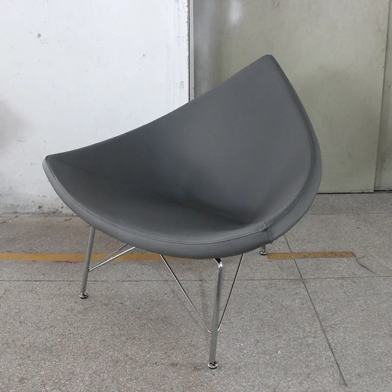 Customized modern creative triangle chair coconut chair coconut shell chair leather sofa chair FRP simple negotiation chair leis