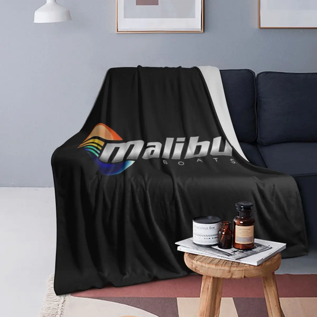 

Malibu Boats POCKET SIDE Blankets Soft Warm Flannel Throw Blanket Bedding for Bed Living room Picnic Travel Home Sofa
