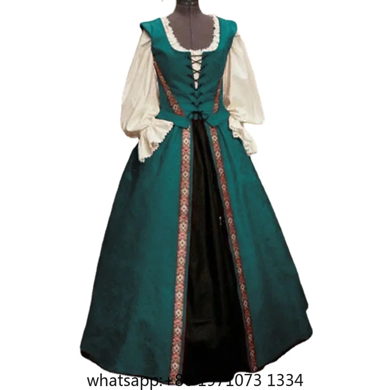 Bodice Chemise Cardigan Women Renaissance Queen Costume Irish Festival Medieval Dress Halloween Outfit For Adult Plus Size