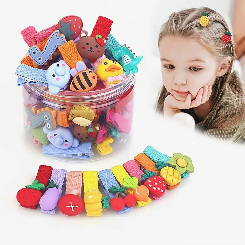 26pcs A Box Of Children\'s Hair Clip Girls Accessories Headdress Princess Small Hairpin Set