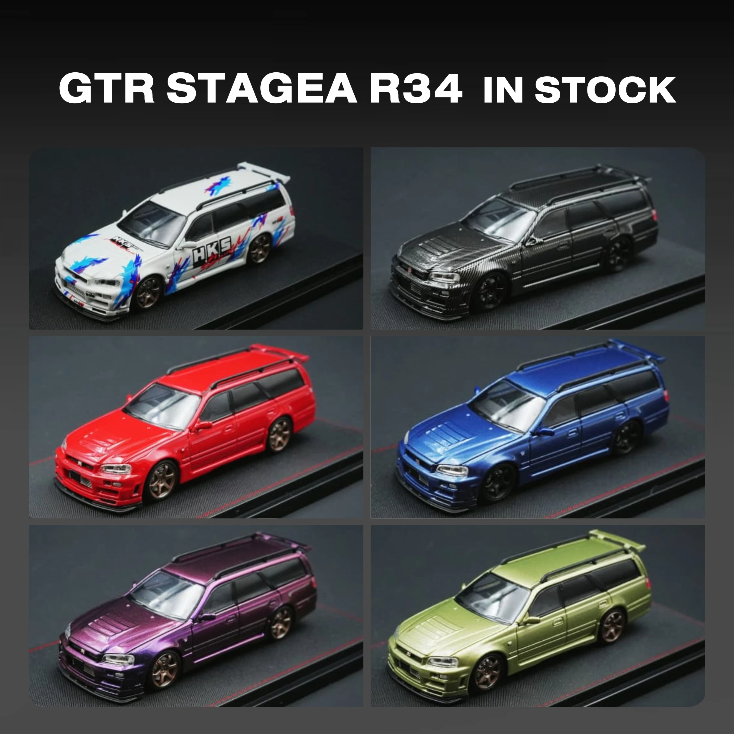 �y�Z�[�����z�݌ɂ��� 1:64 �X�e�[�W�A GTR R34 �R���N�V���� �_�C�L���X�g �f�B�I���} �J�[���f�� �R���N�V���� �~�j�`���A ��������