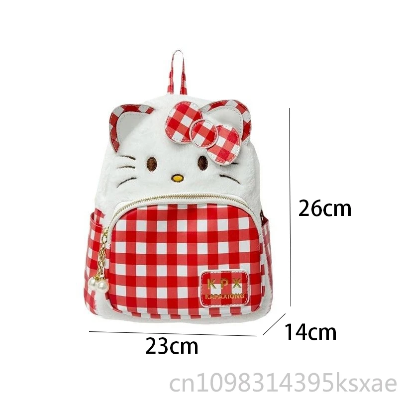  Mini School Backpack for Women Girls Students Kawaii Hello Kitty Bookbag with Ergonomic Straps Durable Fashion Trend