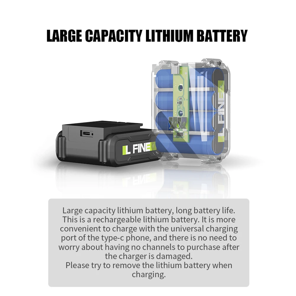 Imagem -04 - Lfine-bateria de Lítio para Nível Laser Bateria Original 18650 4800 Mah