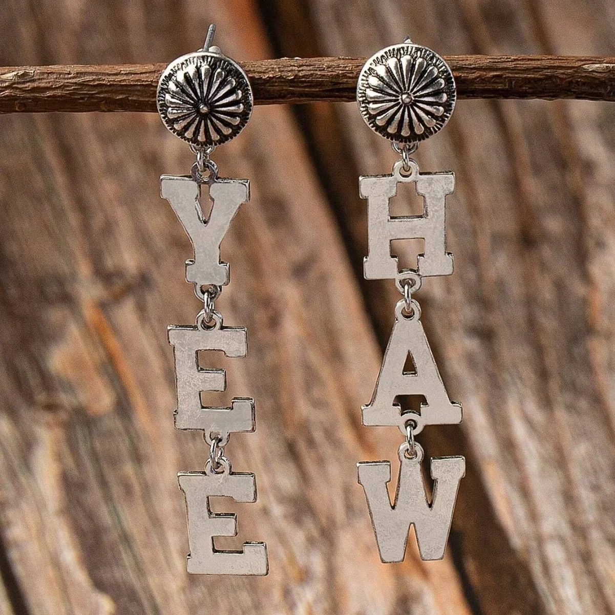 Western Countryside Style Yee Haw Earrings #EAR1000277