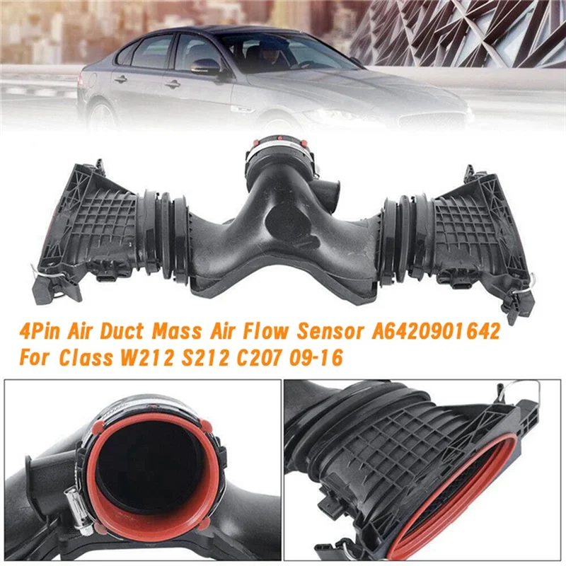 【Price Drop !!】4Pin Engine Intake Air Duct Mass Air Flow Sensor A6420901642 For Mercedes-Benze-Class W212 S212 C207 09-16 A64209