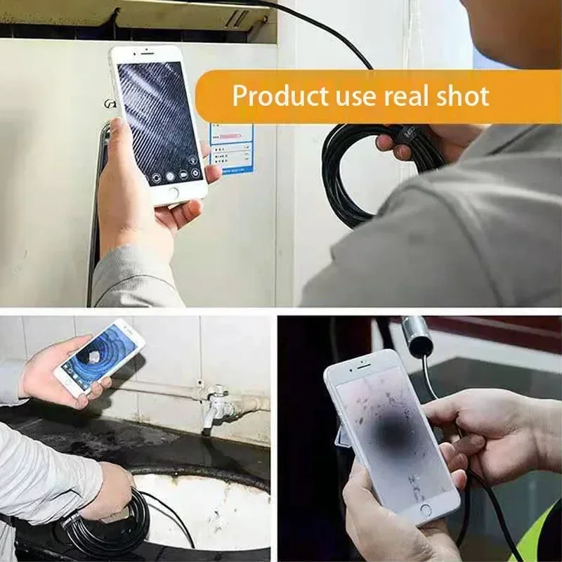 Hd Onderwatercamera 5 Mega-Pixel Visuele Visvanger Draadverbinding Mobiele Telefoon Tablet 8led Verlichte Viszoeker