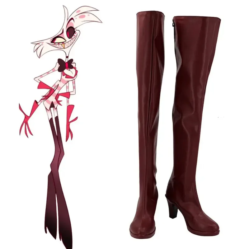 

Обувь для косплея Angel Dust, ботинки для взрослых женщин, Fantasia, женские туфли на высоком каблуке с героями мультфильмов для отеля, аксессуары на Хэллоуин, индивидуальный заказ