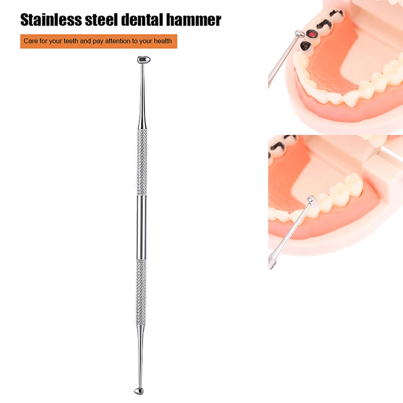 Martillo de hueso Dental, herramienta de extracción quirúrgica con mango de acero inoxidable, Autoclave, 1 piezas