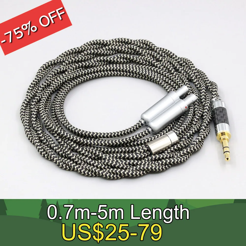 

2 Core 2.8mm Litz OFC Earphone Shield Braided Sleeve Cable For Sennheiser HD800 HD800s HD820s HD820 Dharma D1000 LN008062