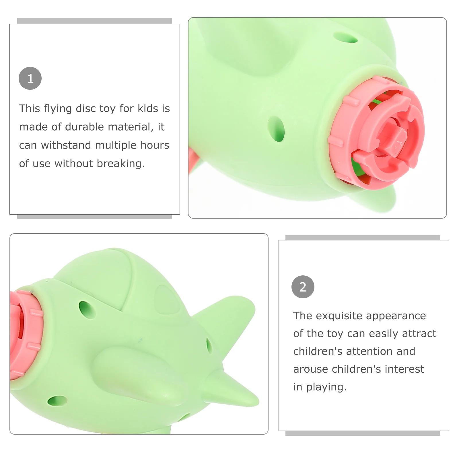 

Bamboo Dragonfly Fish Flying Saucer Toy Funny Disc Outdoor Plastic Cartoon Design Launcher Child