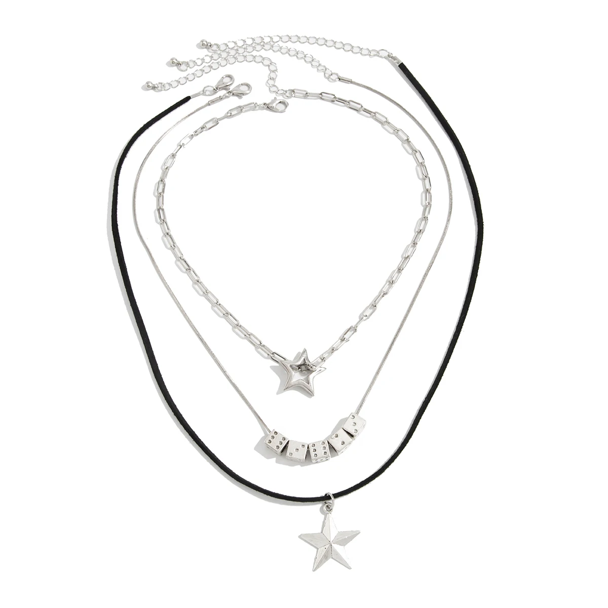 Ingemark العصرية الإبداعية مكعب CCB رقيقة المختنقون القلائد النساء CreativeHollow الخماسي قلادة حبل سلسلة 2026 مجوهرات جديدة #5