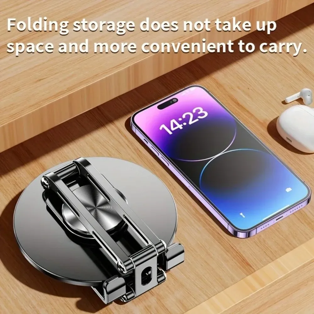 360 °   Soporte giratorio para teléfono: soporte de escritorio ajustable para todos los tamaños de teléfono: seguro, estable y ahorra espacio