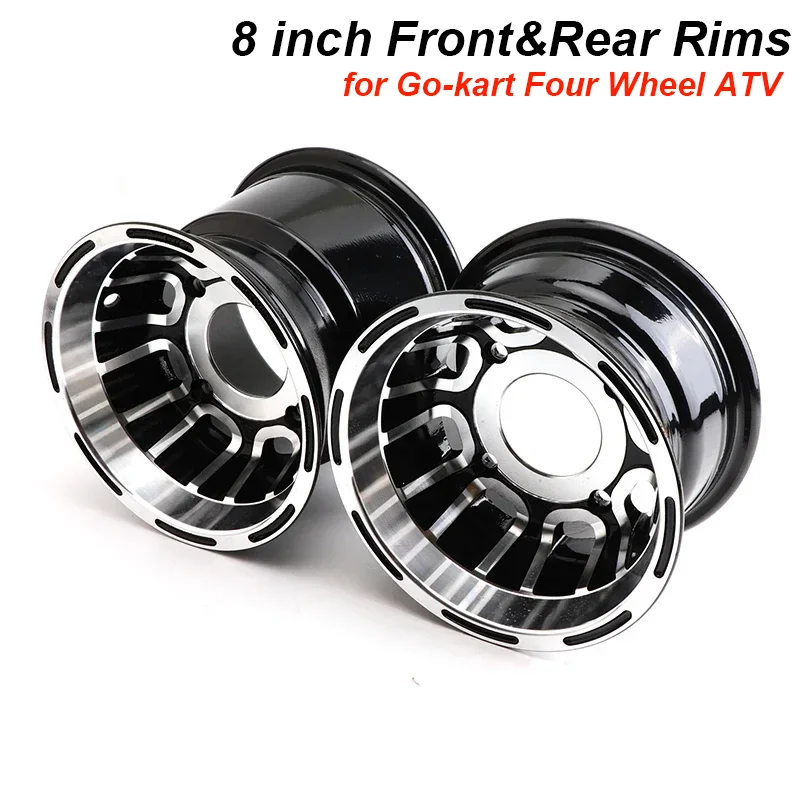

8-дюймовые диски для картинга с подшипниковой ступицей колеса. Используйте шины 19X7.00-8 20x7-8 21x7-8 вакуумные шины для четырехколесного квадроцикла 50cc-125cc.