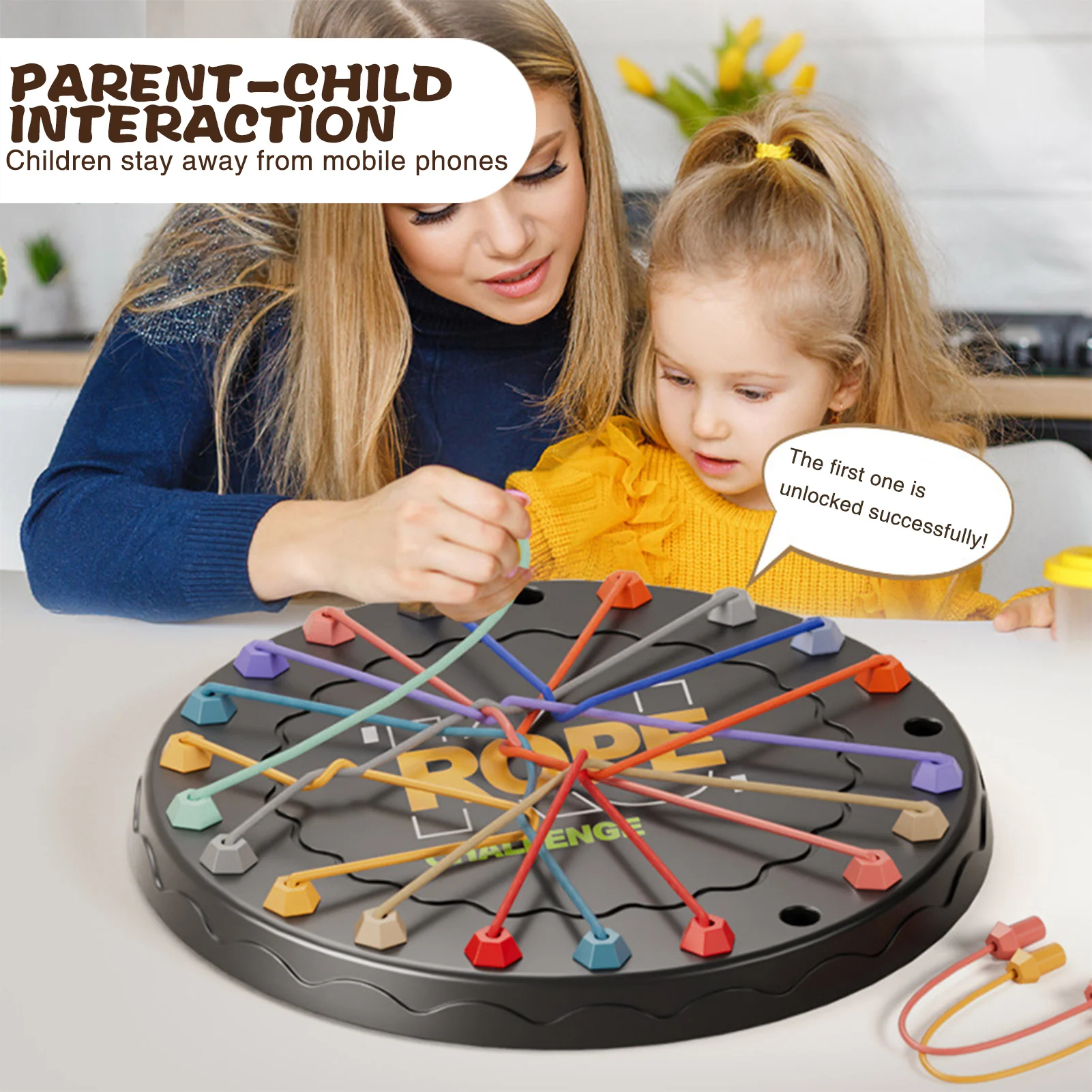 

Brainy Rope Knots Untangling Toys Challenging Mind Game Fun Stress Relief Toy for Parent-child Interactive Entertainment Toy