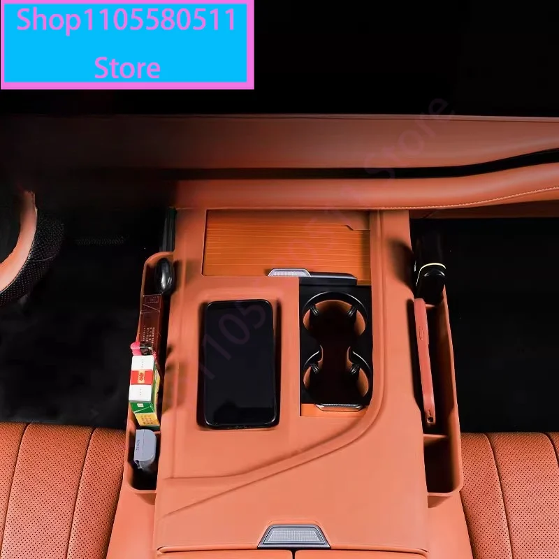 For GWM Wey 07 Blue Mountain 2025 2026 Center Console Silicone Pad with Storage Box Anti-scratch Gear Shift Panel Protective Pad