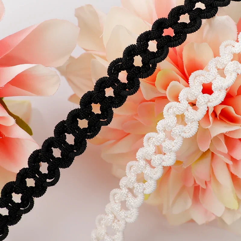 

5 метров/16,4 футов в упаковке: Новая кружевная тесьма для аксессуаров для одежды, штор своими руками, кухонных принадлежностей, кружевной одежды, вискозная тесьма (широкая)