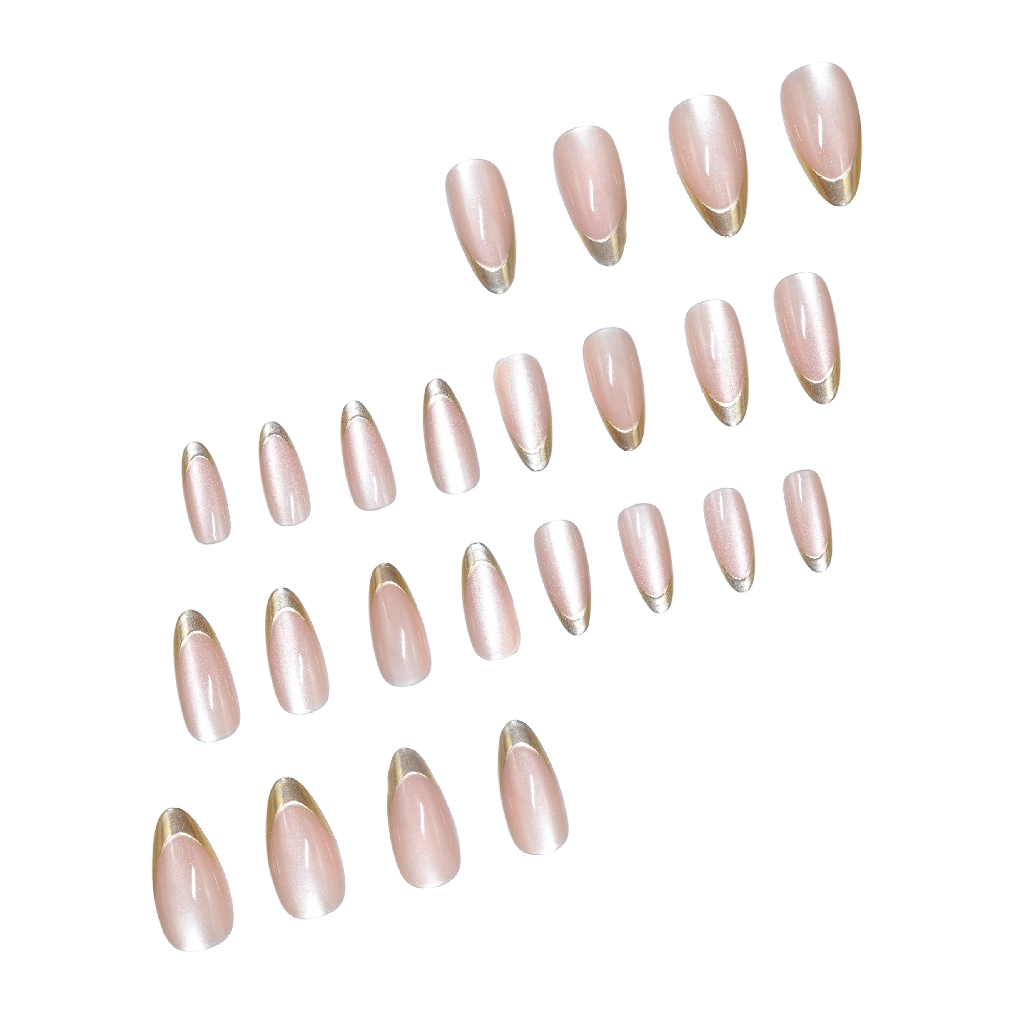 24Pcs pink cat eye French nail - Nail Art Pink Cat Eye recension och pris
