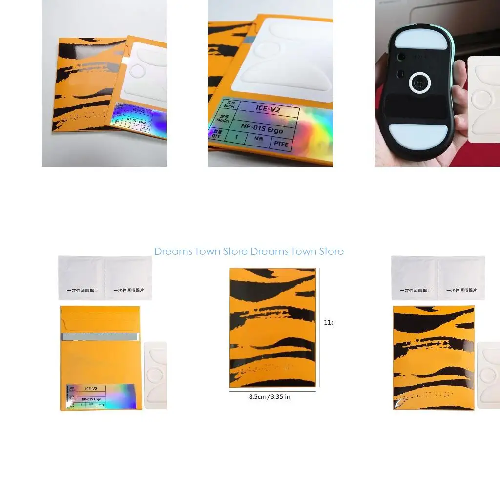 HX6A Mouse Skates For VAXEE NP01S Ergo Enhances Control Speed Gaming Mouse Feet ICE Version Mouse Glides