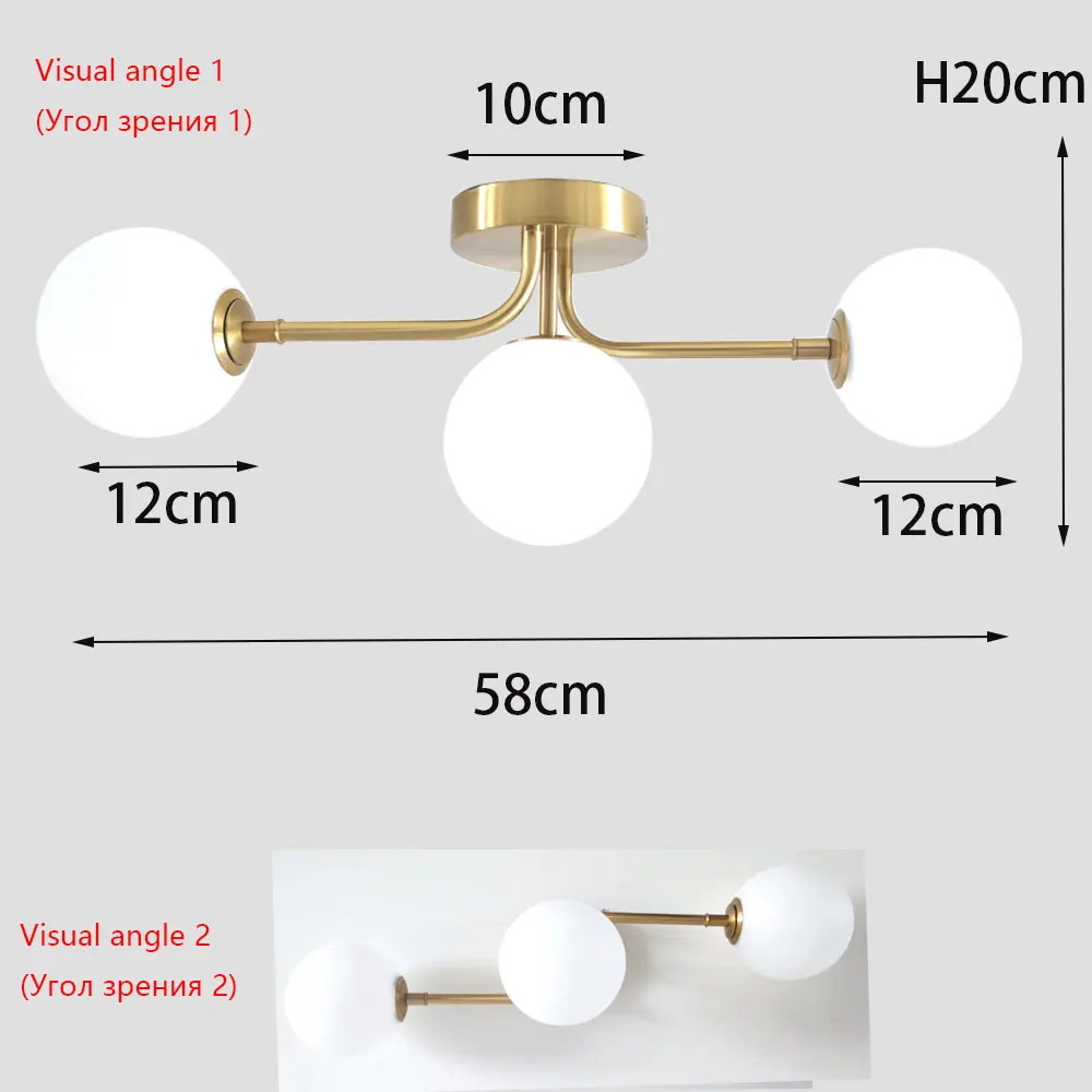 TINLAIBOR Eenvoud Acryl witte bal plafondlamp G9 lampen Gangpad Gang Veranda Slaapkamer Garderobe Kunst Plafondlamp