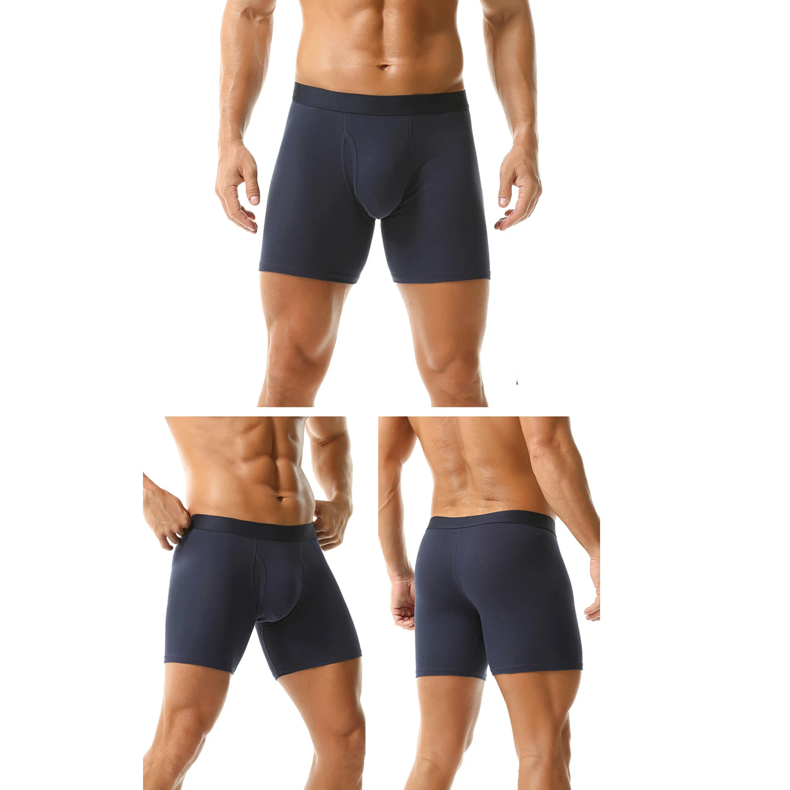

2025 высококачественные однотонные дышащие шорты-боксеры, повседневные удобные трусы, мужское антибактериальное мягкое хлопковое нижнее белье
