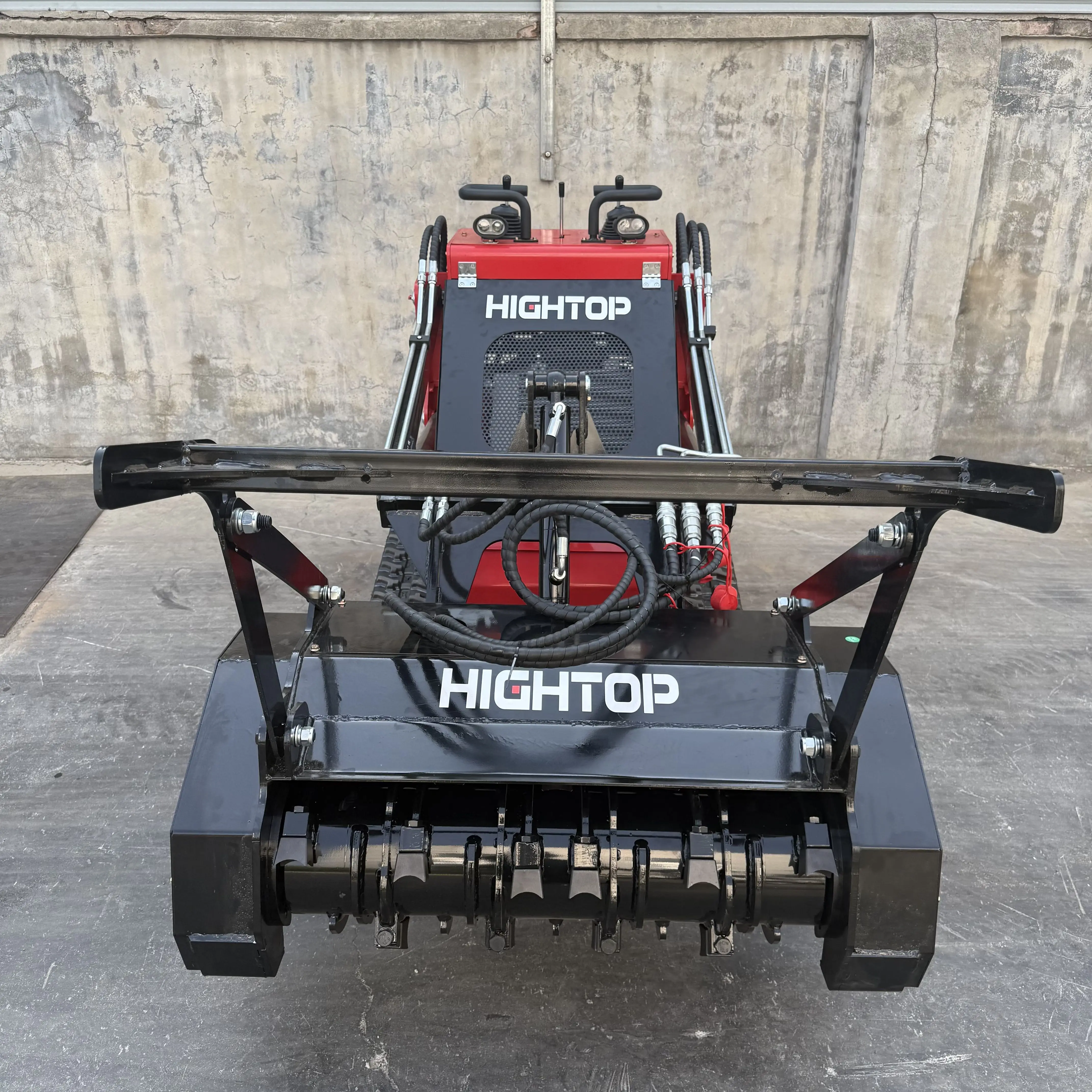 محرك كوبوتا 25Hp مخصص للديزل الهيدروليكي Polit Hightop V1000 محمل مسار توجيه صغير الانزلاق مع ملحقات غطاء الغابات